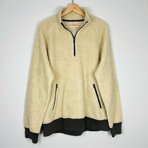 J. Crew Sherpa 1/4 Zip Pullover Sweater Large